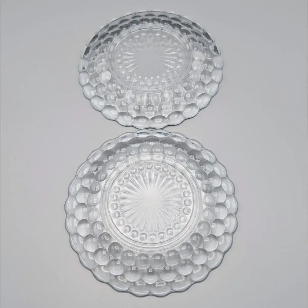 Anchor Hocking Bubble Blue Bread & Butter Plates 6.5